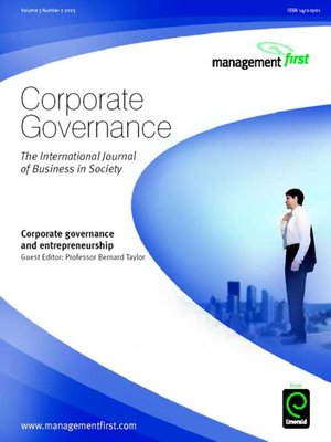 cover image of Corporate Governance, Volume 3, Issue 2